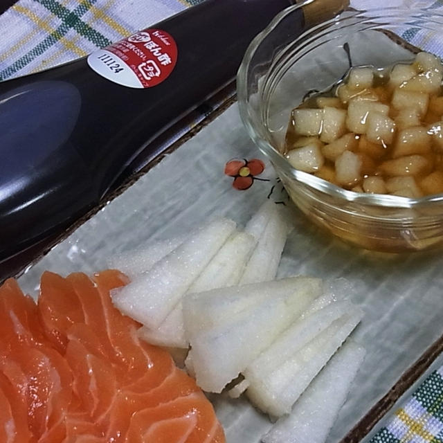 今の時期にしか食べられないソースで食べよう♪　〜ノルウェーサーモンを梨のソースで食べる〜