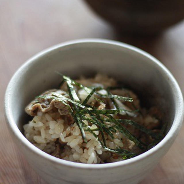 XO醤焼きのたれで、簡単！牛肉とまいたけの炊き込みご飯