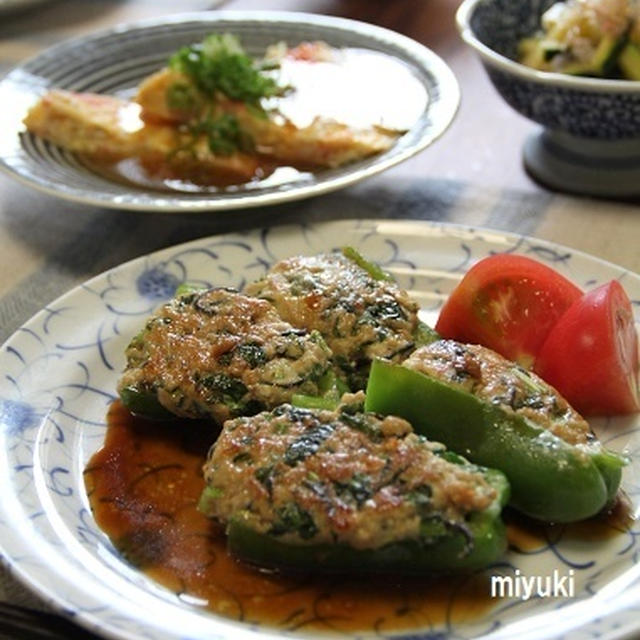 ピーマンの肉詰め と かに玉 ハーフバースデーのお祝い離乳食 By Miyukiさん レシピブログ 料理ブログのレシピ満載