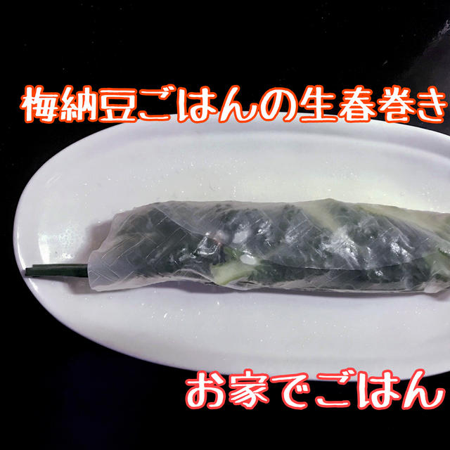 梅納豆ごはんの生春巻き