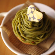 簡単本格モンブランケーキ☆抹茶(生クリームなし・牛乳使用)