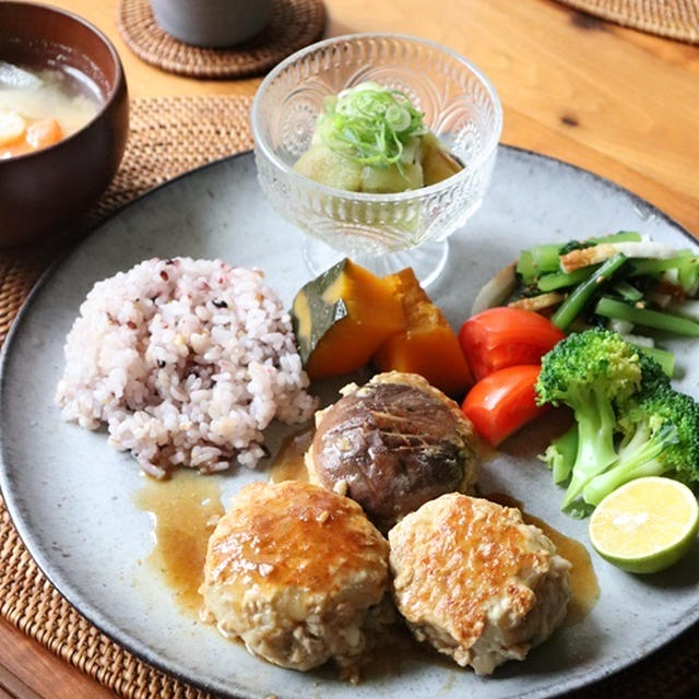 しいたけの肉詰め照り焼き・プレート。