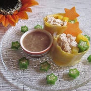 七夕！鶏と星野菜の卵巻き生春巻き♪
