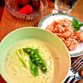 レタスとスナップえんどうのスープ ～ お手製チキンストックで♪ by mayumiたんさん