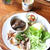豚しゃぶ、梅あんかけ・プレート と 冷たい茶碗蒸し。