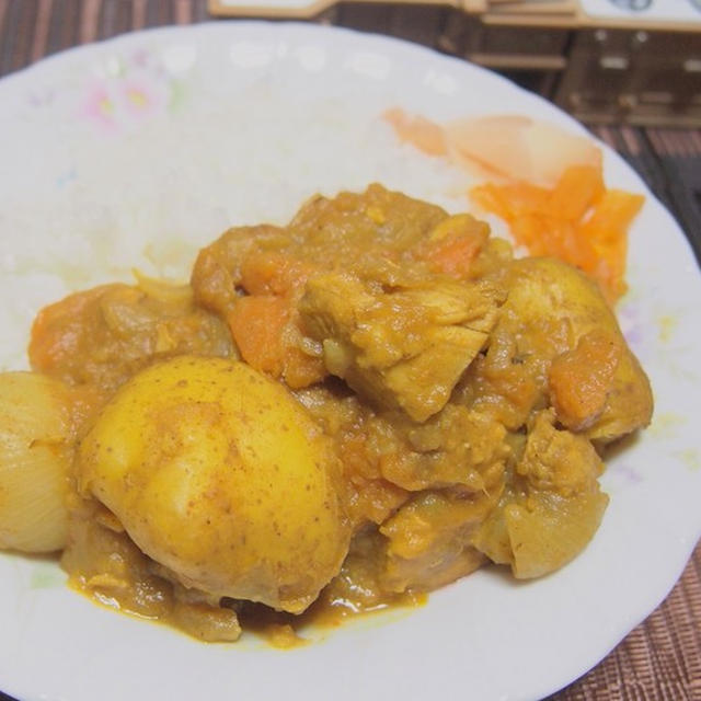 【圧力鍋】チキンと春野菜のスパイスカレー