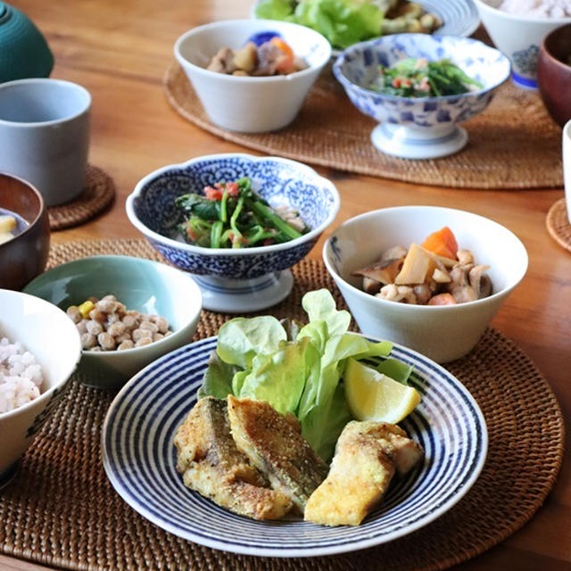 さばのカレー揚げ焼き・献立。