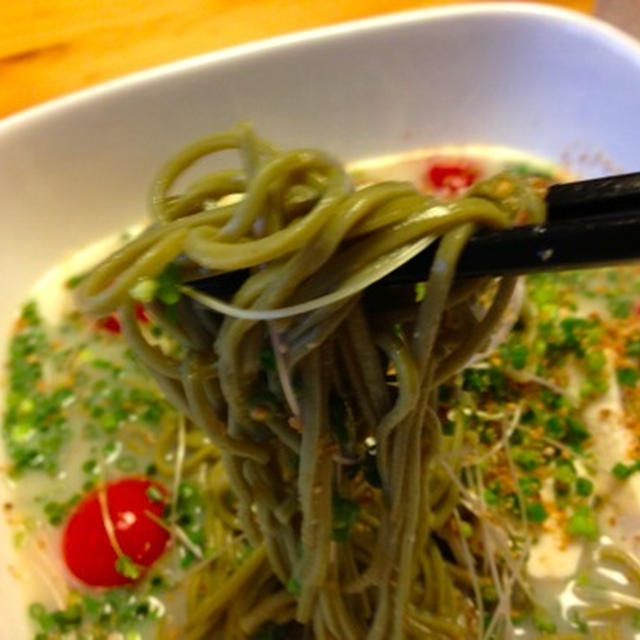 茶そばの冷たい豆乳スープ By De Oilさん レシピブログ 料理ブログのレシピ満載