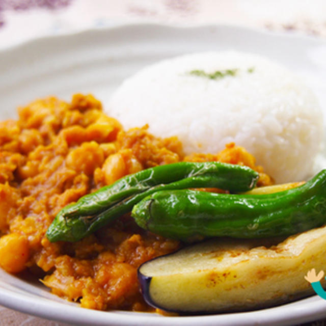 ひよこ豆のキーマカレー