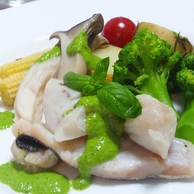 蒸し野菜と鱈のレモンバジルソース By あごまるさん レシピブログ 料理ブログのレシピ満載