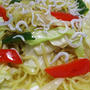 しらすの柚子こしょう焼きそば＜麺つゆでさっぱり＞