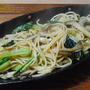 小松菜ときのこのパスタ
