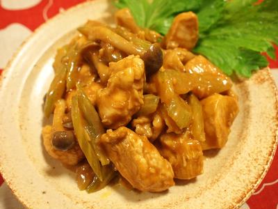 鶏胸肉とセロリのカレーおかず