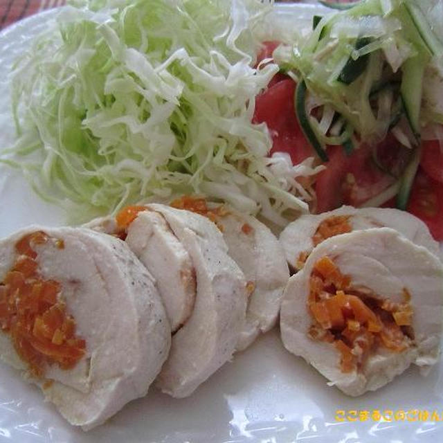鶏ムネ肉でチキンロール