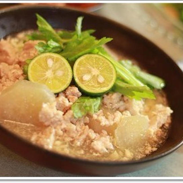 鶏肉と大根のすだち出汁餡かけ By Mikirinさん レシピブログ 料理ブログのレシピ満載