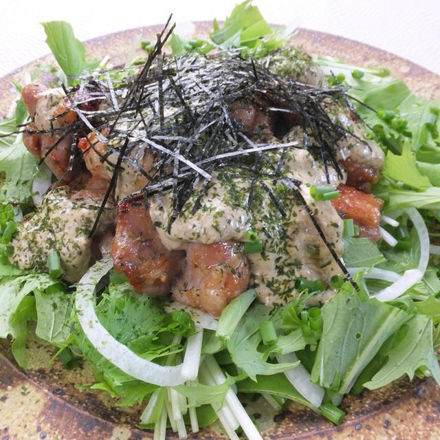 鶏肉の海苔マヨ和え