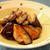 焼きつけナスとまいたけのにんにく炒め