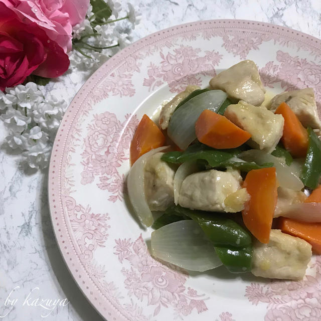 鶏むね肉と香味野菜のマリネ