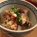 里芋とタコと生姜の炊き込みご飯