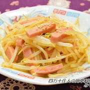 もやしとスパムの ピリ辛ラー油炒め ☆