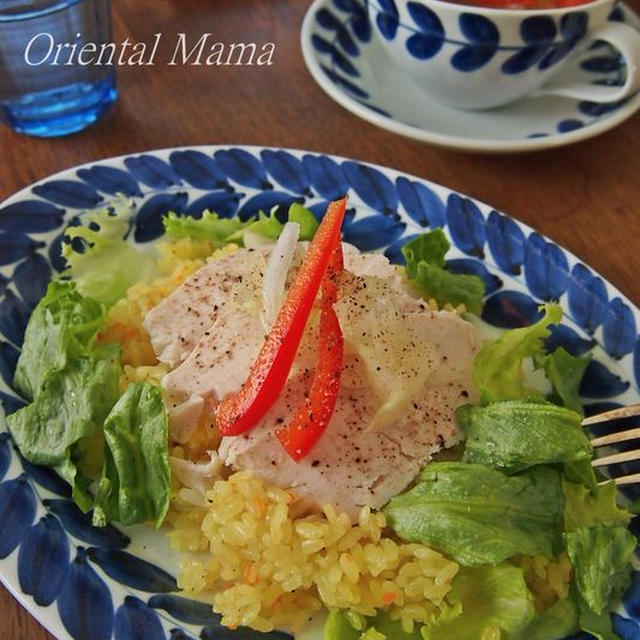 ブリタ大活躍！インド風チキンハムサラダライス＆春スープ