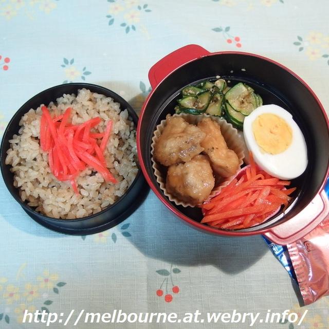 私のホワイトデー　★　お弁当は　鶏むね肉の南蛮漬け