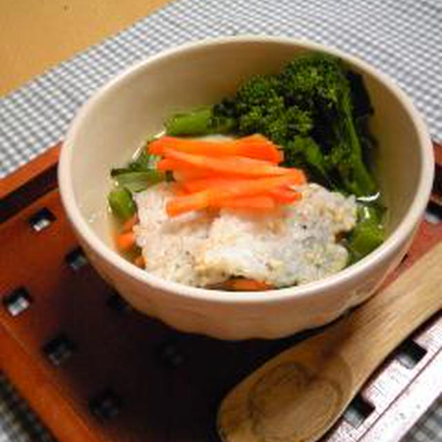 オーブントースターで簡単☆小松菜のおこげスープ