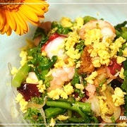 春の薬膳料理♪「菜の花と魚介類のマリネ」