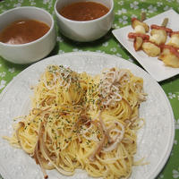 ☆栄養満点♪　トマトカレーで　つけスパゲティ☆