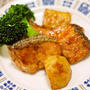 鮭とジャガイモの甘辛シークヮーサー炒め