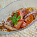 乾しいたけの自家製めんつゆで♪ひんやりトマト素麺 by Mayu*さん