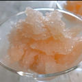 【桃のグラニテ】桃の美味しいシャーベットを作ります！コンポートを液体にして凍らすだけ。