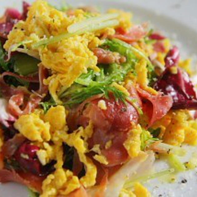野菜と生ハムのスクランブルエッグサラダ By Ysykさん レシピブログ 料理ブログのレシピ満載