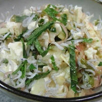 豆腐と茗荷のあえもの