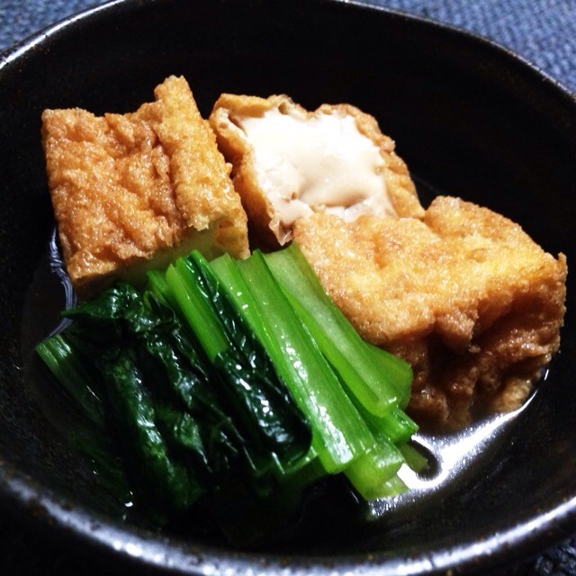 小松菜と絹揚げの煮浸し By やちゅぴちゅの台所さん レシピブログ 料理ブログのレシピ満載