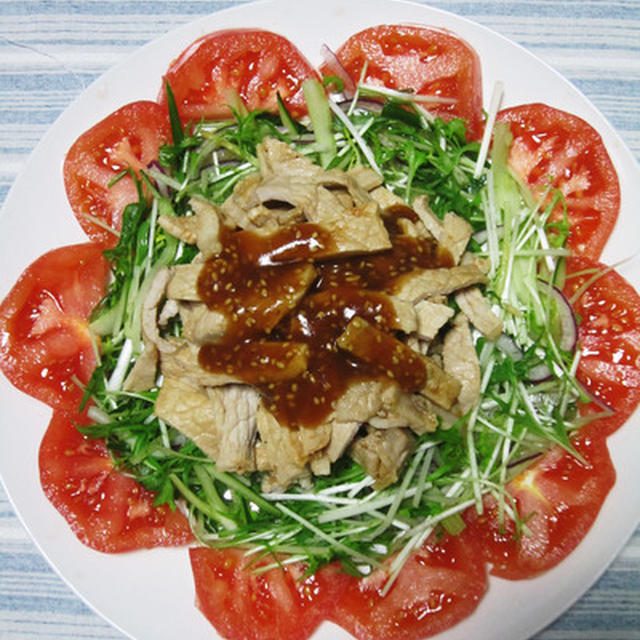 豚ロース薄切りで黄金の味サラダ By Usagiさん レシピブログ 料理ブログのレシピ満載