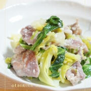 簡単春キャベツと豚肉のざっくり塩麹炒め