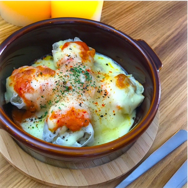 肉シュウマイのトマトチーズ焼き By タケムラダイさん レシピブログ 料理ブログのレシピ満載
