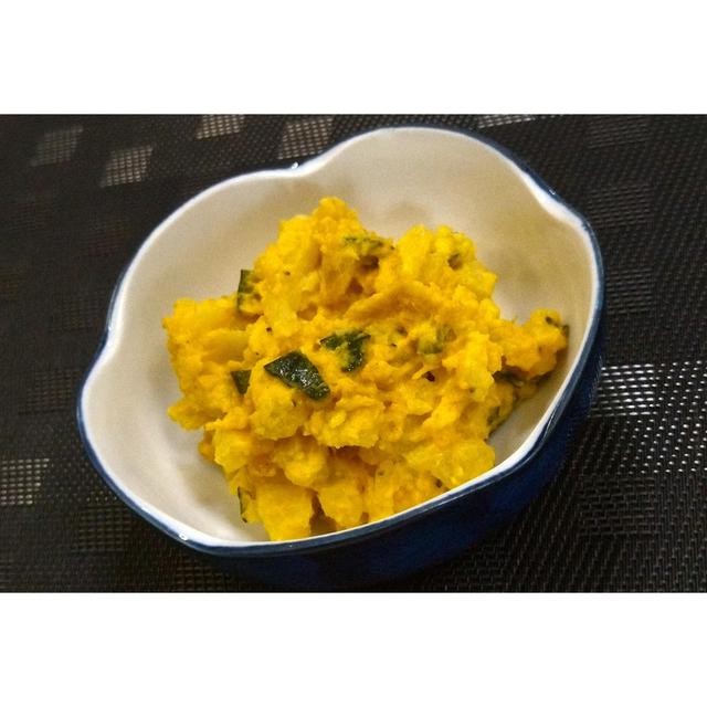 電子レンジで簡単に作れちゃいます♪♪かぼちゃとじゃがいものサラダ★
