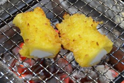『お総菜のイカの天ぷら』の炭火焼