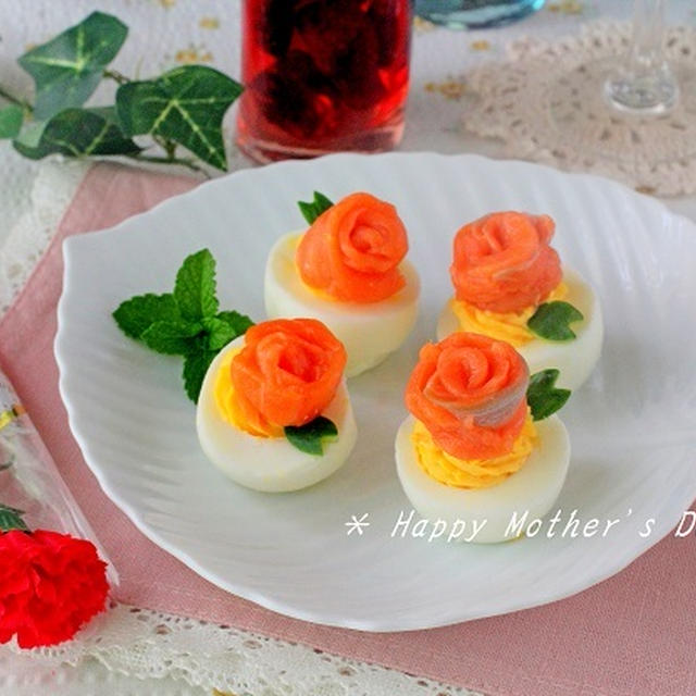 可愛いお花の卵サラダ By ゆりりんさん レシピブログ 料理ブログのレシピ満載