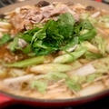生姜焼き＆味噌ごま胡麻風味のうどん鍋