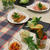 昨日のおもてなし用サラダいろいろをワンプレートに盛りつけました・・・・