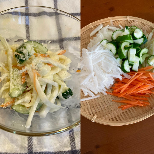 毎日食べたいサラダ^o^セロリ・キュウリ・玉ねぎ・ニンジン・大根