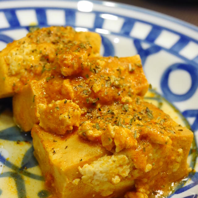 【うちレシピ】高野豆腐の挽き肉づめ★トマトジュース煮