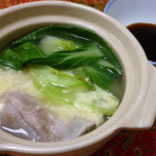 豚肉と青梗菜のとろとろチーズ鍋