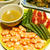 ごまハチミツみそソースをたっぷりつけていただく☆季節野菜添えプリプリ蒸し海老　- Dip prawn in the Hachimitumiso sauce -　-Recipe No.1377-