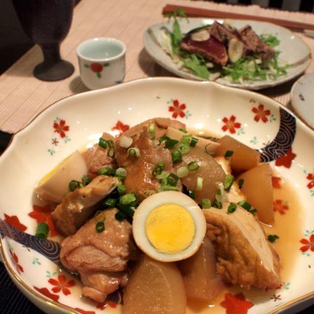 鶏肉の大根の煮物＆カツオの塩たたき