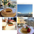 クリスマスケーキレッスンのティータイムスィ―ツはスキムミルク入り濃厚焼きプリン♪今朝の富士山 by pentaさん