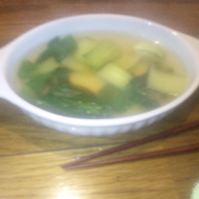 青梗菜のコンソメスープ